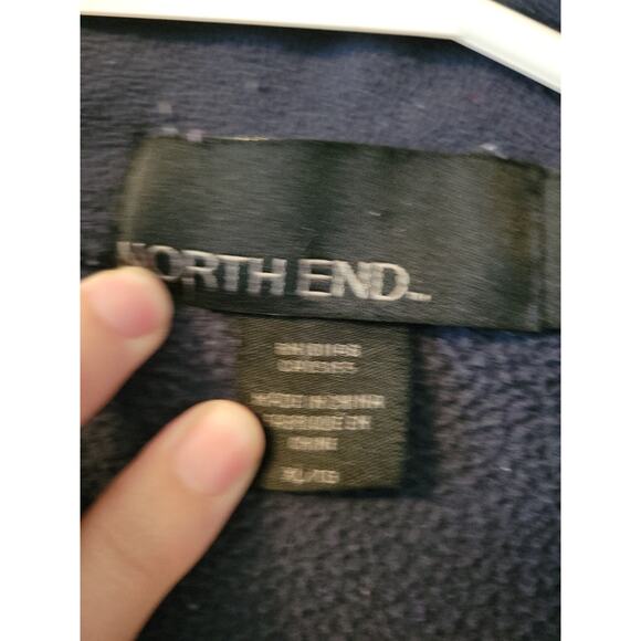 North End Ladies Navy Blue Quarter Zip Pullover Fleece Sweatshirt Size XL - Picture 4 of 6